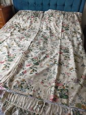 DORMA GUINEVERE PENCIL PLEAT CURTAINS+ TIE BACKS BLACKOUT LINING 66 X 70 INS VGC