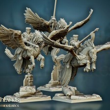 Pegasus Knights unit [3] – Highlands Miniatures – 28mm Bretonnian
