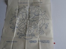 Vintage embroidery transfers floral Regency Chair Seat  Briggs P621-D636