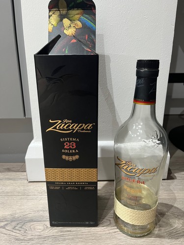 Empty bottle and box - box, ron