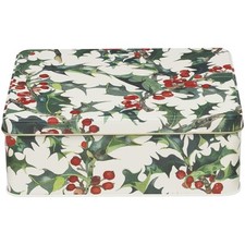 Emma Bridgewater Storage Tin Holly Festive Themed Deep Rectangular Shape
