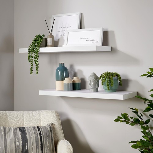 Pair floating storage shelf - pair,