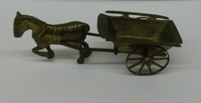 VTG Solid Brass Horse and Cart