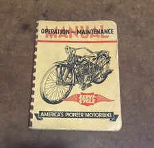 Vintage Operation Maintenance Manual Servi-Cycle 1946 Americas Pioneer Motorbike
