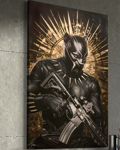 Black panther canvas print - panther,