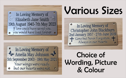 Personalised memorial bench - memorial,