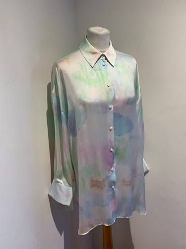 Zara watercolour blouse shirt - blouse,