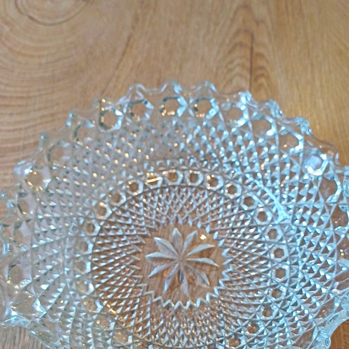 Large clear round pressed - large,