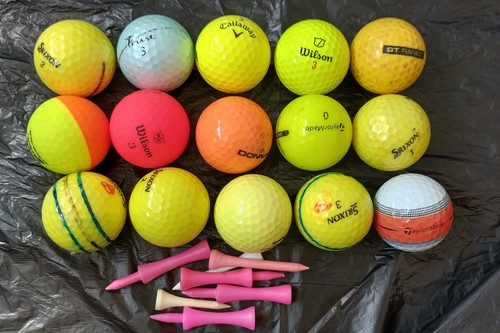 Coloured golf balls good - 15,