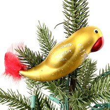 Rare Vintage Parrot Glass