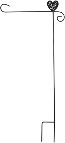 Wrought iron heart garden flag - wrought,