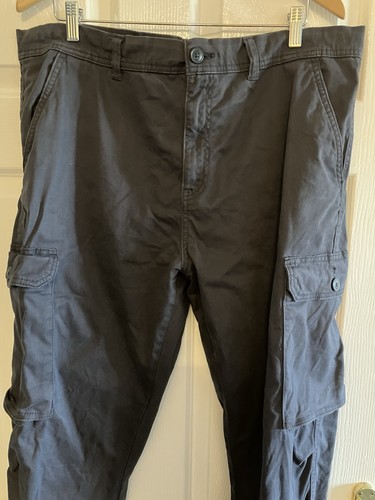 Men grey cargo trousers - grey, tu