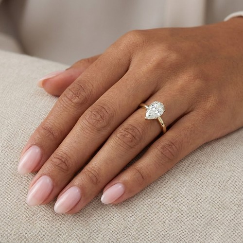 Solitaire engagement ring 14k - ring,