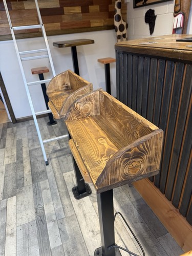 Dark oak effect shelves - oak,