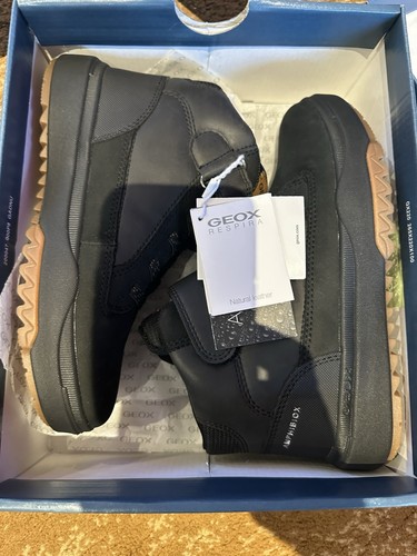 Geox black leather kids shoe - leather,