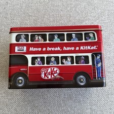 No10 London Bus Kit Kat Biscuit Storage Tin - empty