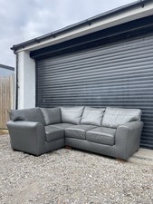 Grey NEXT leather L shaped corner sofa - DELIVERY AVAILABLE!