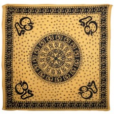 Golden sacred aum scarf - golden,