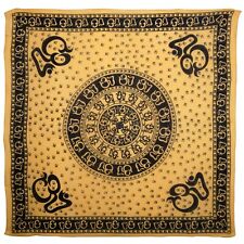 Golden Sacred OM AUM Scarf Wall Hanging Chakra Hindu Buddhist