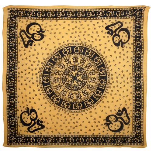 Golden sacred aum - om, scarf