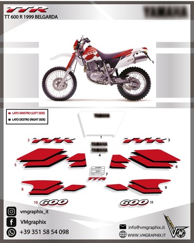 Stickers ttr 600 1999 tt600r - 1999,
