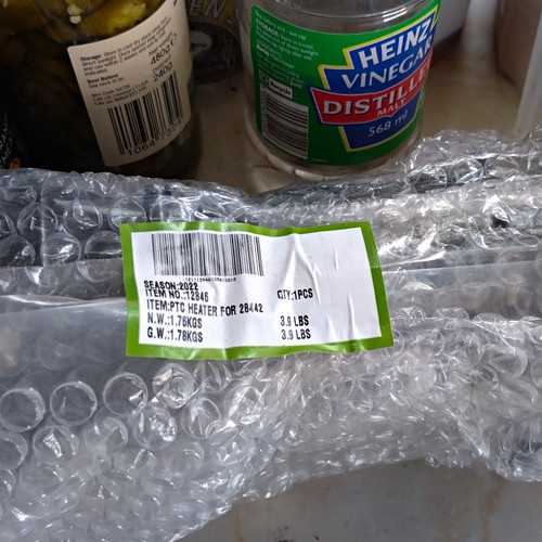 Ptc heater part model 2846 - 2846, mpn