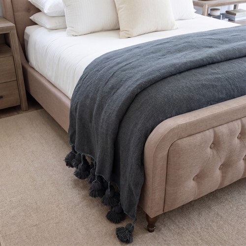 Moroccan pom - pom, blanket