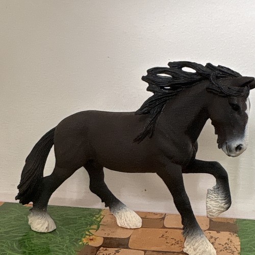 Schleich black horse - black, plastic