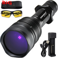 UV Flashlight 365Nm Black