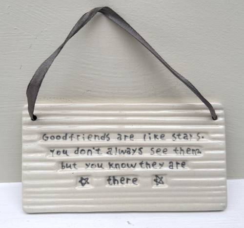 Ceramic friendship hanging - ceramic,