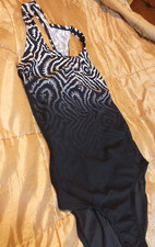 Slazenger  ladies' swimsuit,14, black & white, racerback
