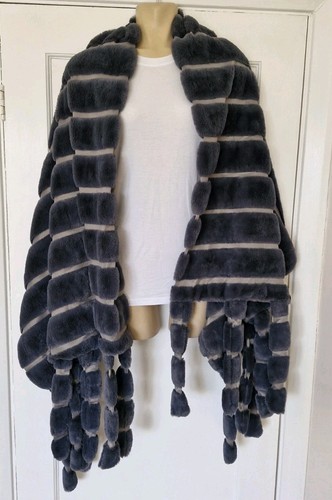 Ladies grey faux fur - faux, warm