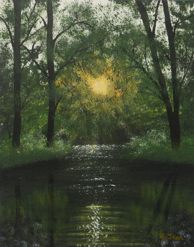 Original sunset forest - original,