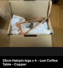 25cm Hairpin legs x 4 - Low