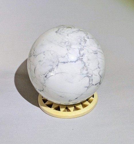 Howlite sphere with - with, holder