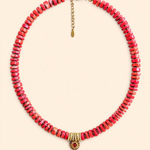 Handmade red coral necklace - handmade,