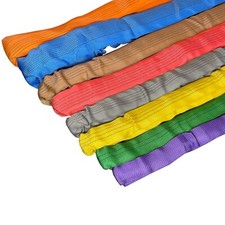 Lifting Round Slings Polyester Endless Webbing Straps 1 Ton to 20 Ton 1m - 6m