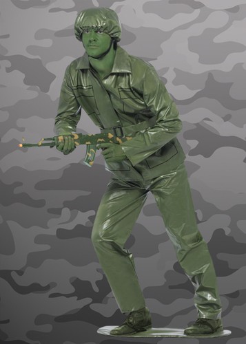 Mens green toy soldier adult - mens,