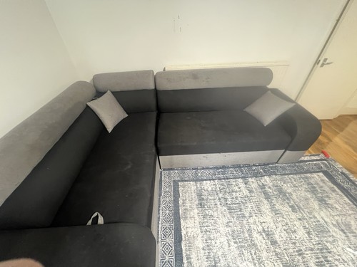 Black grey fabric - fabric, corner