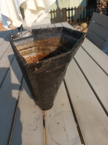 Vintage cast iron rain hopper - cast,