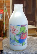 nice old ROCKY CROC Dale Farm  dairy milk bottle