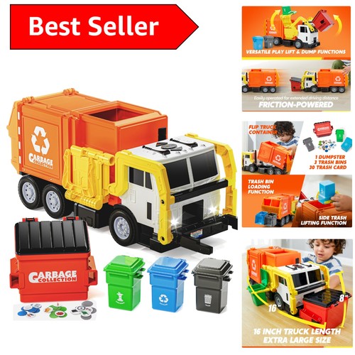 Friction powered bin lorry - bin,