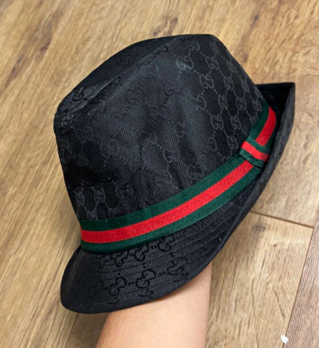 Gucci black monogram bucket - gucci,