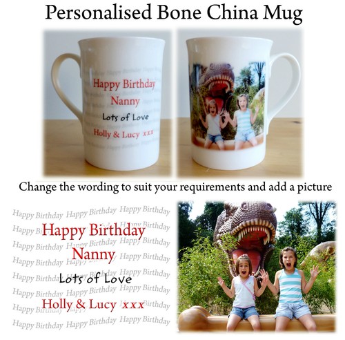 Personalised bone china mug - bone,
