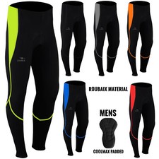 Mens Cycling Trousers Tights Thermal Padded Pants Cycle Long Legging NEW