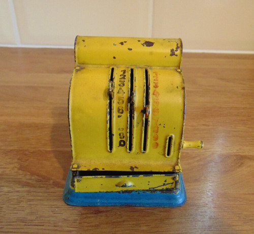 Vintage 1920 tinplate cash - vintage, 1920's