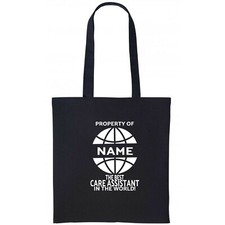 Care Assistant Personalised Tote Bag Gift Birthday Christmas Add Name Carer Help