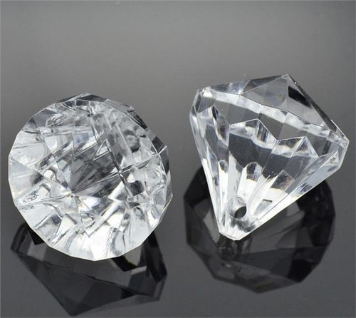 Large faceted clear acrylic - large,