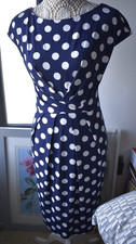 New Eliza J Polka Dot Flattering Sheath Dress Size 8(UK10)