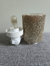 Scentsy Mini Glass Wax Warmer Silver Glitter (Pre-owned)